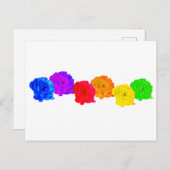 Rainbow-Rose Postkarte (Vorne/Hinten)