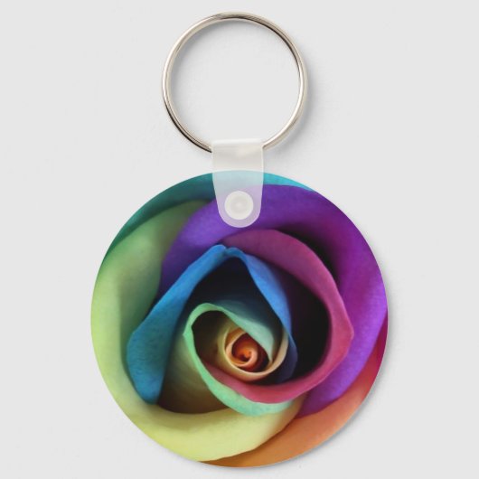Rainbow Rose Schlüsselanhänger (Vorderseite)