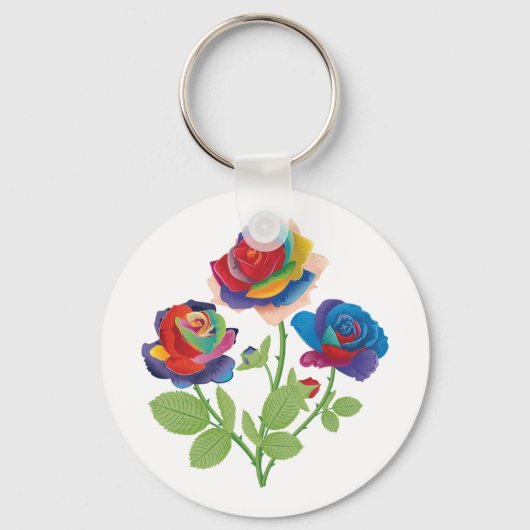 Rainbow-Rose Schlüsselanhänger (Rückseite)