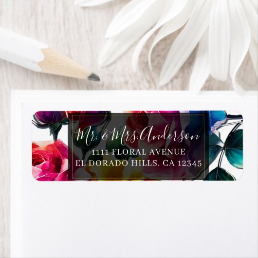 Rainbow-Rose Schwarz & Weiß-Lebende Blumenzehen (Insitu)