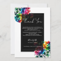 Rainbow Rose Schwarz-weiß Vibranoral Vielen Dank