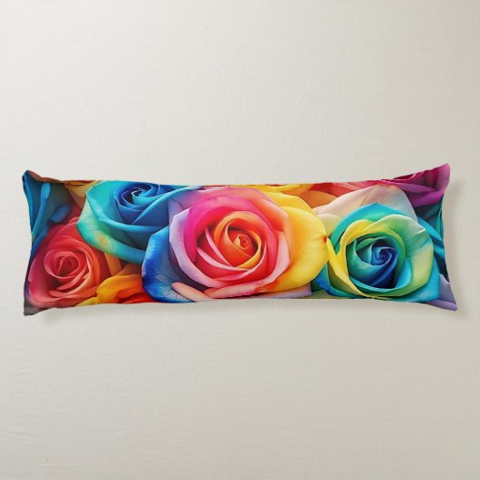 Rainbow-Rose Seitenschläferkissen (Rückseite)