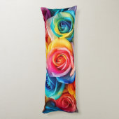 Rainbow-Rose Seitenschläferkissen (Rückseite (Vertikal))