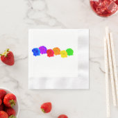 Rainbow-Rose Serviette (Beispiel)