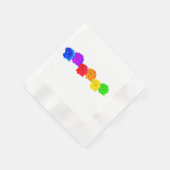 Rainbow-Rose Serviette (Ecke)