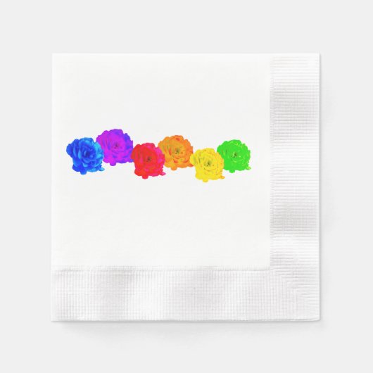 Rainbow-Rose Serviette (Vorderseite)