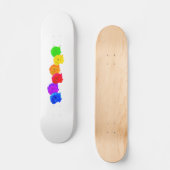 Rainbow-Rose Skateboard (Vorderseite)