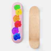 Rainbow-Rose Skateboard (Vorderseite)