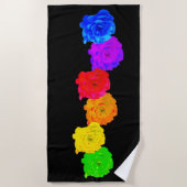 Rainbow-Rose Strandtuch (Vorderseite)