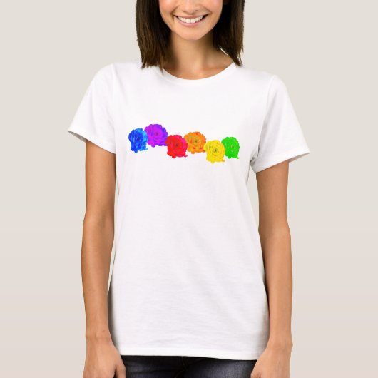 Rainbow-Rose T-Shirt (Vorderseite)