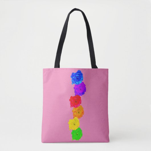 Rainbow-Rose Tasche (Vorderseite)