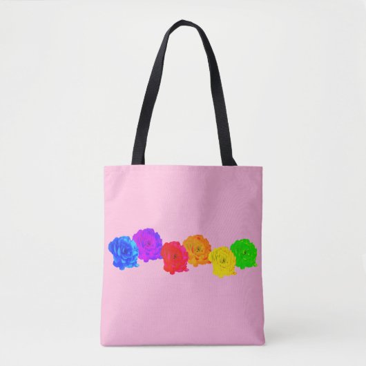 Rainbow-Rose Tasche (Vorderseite)