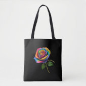 Rainbow Rose-Tote Tasche (Vorderseite)