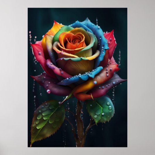 Rainbow Rosen Poster (Vorne)