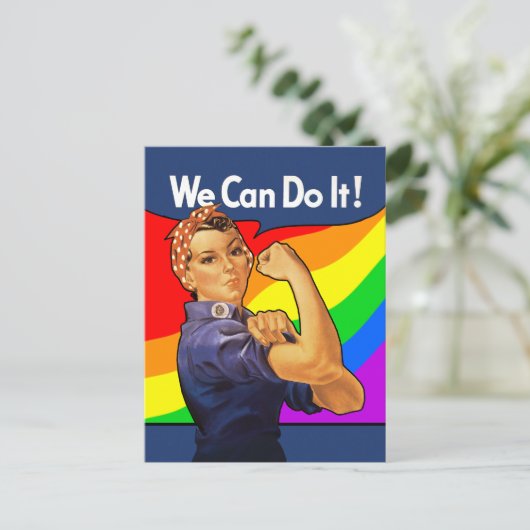 Rainbow Rosie Postkarte (Stehend Vorderseite)