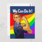 Rainbow Rosie Postkarte (Vorne/Hinten)