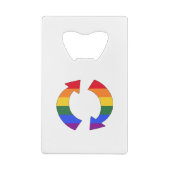 Rainbow Rotation Arms Geldbeutel Flaschenöffner (Rückseite)