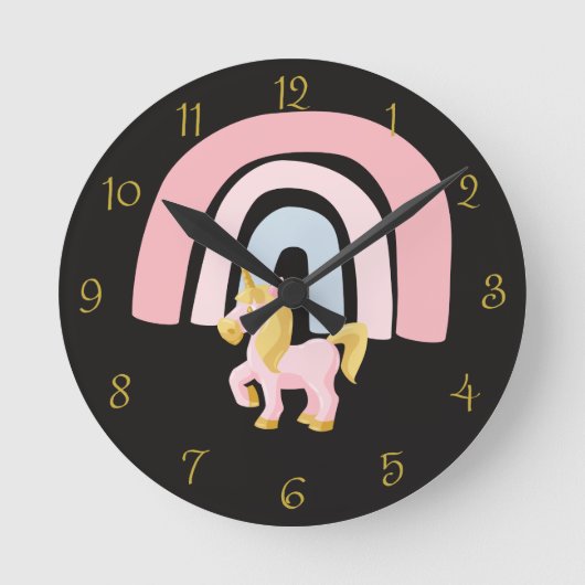 Rainbow Round Clock Runde Wanduhr (Vorderseite)