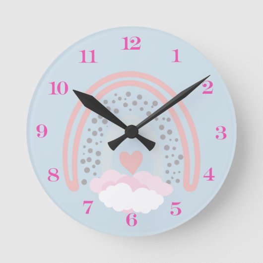 Rainbow Round Clock Runde Wanduhr (Vorderseite)