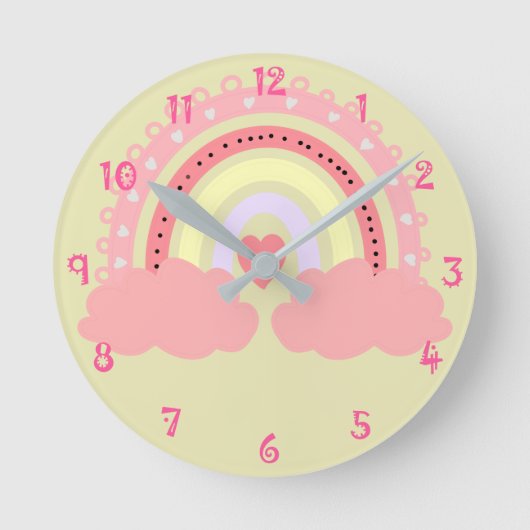 Rainbow Round Clock Runde Wanduhr (Vorderseite)