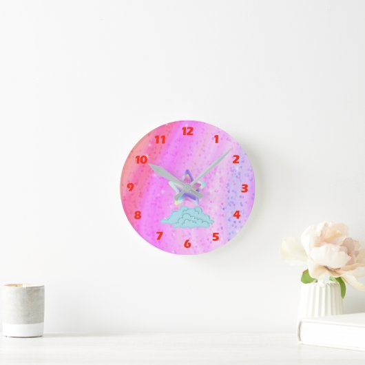 Rainbow Round Clock Runde Wanduhr (Zuhause)