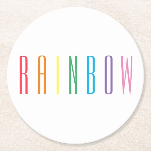 RAINBOW Round Paper Untersetzer (Vorderseite)