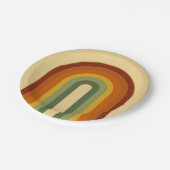 Rainbow Round Pappteller (Schrägansicht)