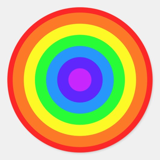 Rainbow Roundel Runder Aufkleber (Vorderseite)