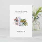 Rainbow Row - Charleston Feiertagskarte (Stehend Vorderseite)