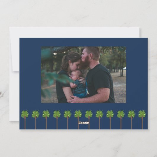 Rainbow Row Charleston Feiertagskarte (Rückseite)