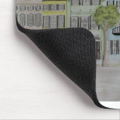 Rainbow Row Charleston SC Wassercolor Mousepad (Ecke)
