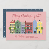 Rainbow Row Charleston SC Weihnachtskarte Feiertagskarte (Vorne/Hinten)