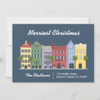 Rainbow Row Charleston South Carolina Card