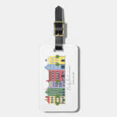 Rainbow Row Charleston South Carolina Gepäckanhänger (Vorderseite vertikal)