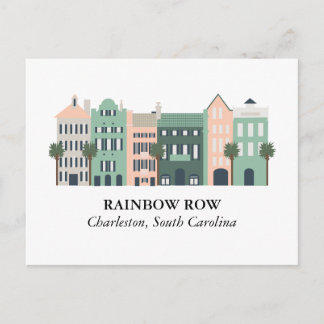 Rainbow Row Charleston South Carolina Postcard Postkarte