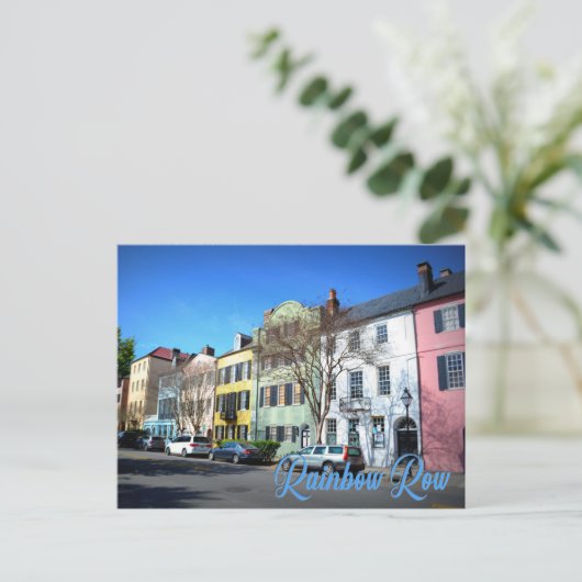 Rainbow Row, Charleston South Carolina Postkarte (Stehend Vorderseite)