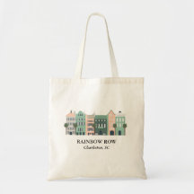 Rainbow Row Charleston South Carolina Tote Bag