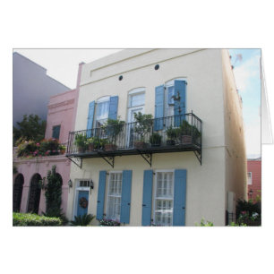 Rainbow Row Houses, Charleston SC Card
