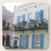 Rainbow Row Houses, Charleston SC Cork Untersetzer (Vorderseite)