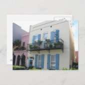 Rainbow Row Houses, Charleston SC Postcard Postkarte (Vorne/Hinten)