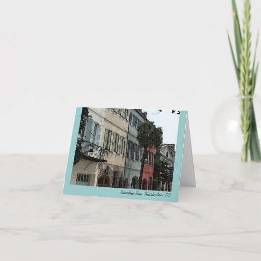 Rainbow Row Note Card Karte (Vorderseite)