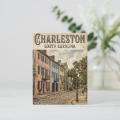 Rainbow Row USA Postkarte (Stehend Vorderseite)