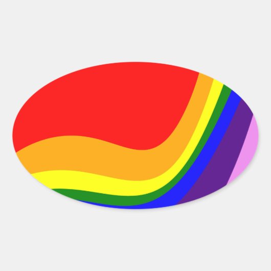 Rainbow Roy G Biv Ovaler Aufkleber (Vorderseite)