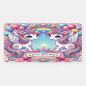 Rainbow Royalty Unicorns Banner (Horizontal)