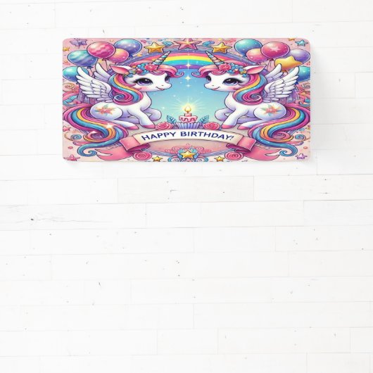 Rainbow Royalty Unicorns Banner (InSitu)