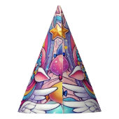 Rainbow Royalty Unicorns Partyhütchen (Rückseite)