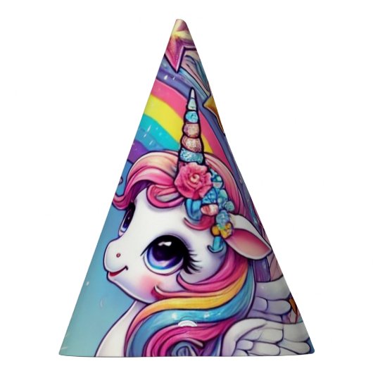 Rainbow Royalty Unicorns Partyhütchen (Rechts)