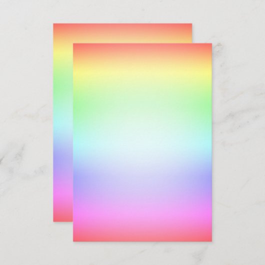 Rainbow RSVP Karte (Vorne/Hinten)