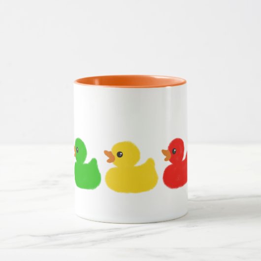 Rainbow Rubber Ducks Tasse (Zentrum)