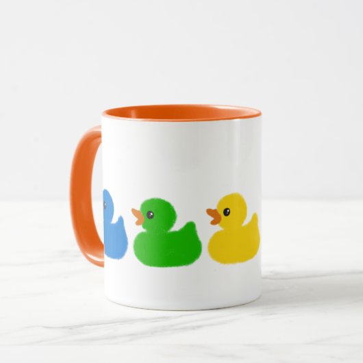 Rainbow Rubber Ducks Tasse (Vorderseite Links)
